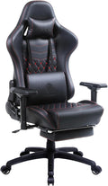Dowinx Gaming Chair Big and Tall Video Game Chairs with Footrest PC Gamer Chairs for Adults - Padded High Back Ergonomic Reclining Silla Gamer 4D Armrest 400LBS Black
