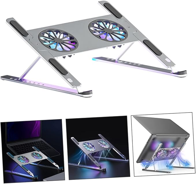 Laptop Ventilated Support Anodized Aluminum Alloy Cooling Bracket Cooling Fan