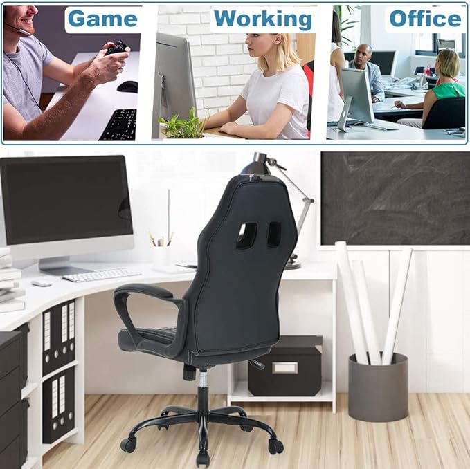 Gaming Office Chair PC Ergonomic Racing Chair PU Leather Heavy Duty Video Game Chair for Home Computer - Camo