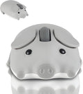 Cute Pig Design Wireless Mouse - Dual Mode Bluetooth &amp USB Silent Operation Ergonomic Ideal for Laptops &amp PCs for Animal Lovers and Family (Gray)
