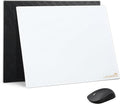 Extra-Large Glass Mouse Pad (White-19.7 * 16'') Micro Etched Surface and Whole Silicone BaseGaming Mouse Pad Improved Precision and SpeedDurable Easy to Clean