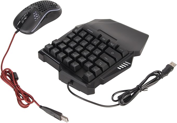Diydeg One Handed RGB Gaming Keyboard and Combo for Master Pro for 4 for Half Hand Keyboard Converter Combo Wired Keypad Adapter Set Mobile Game Converter