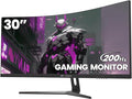 CRUA 30 Curved Gaming Monitor 165Hz/200Hz Computer Monitor FHD(2560 * 1080P) 1500R VA Screen 120% sRGB PC Monitors Support AMD FreeSync Wall Mount Install(HDMI DP)- Black