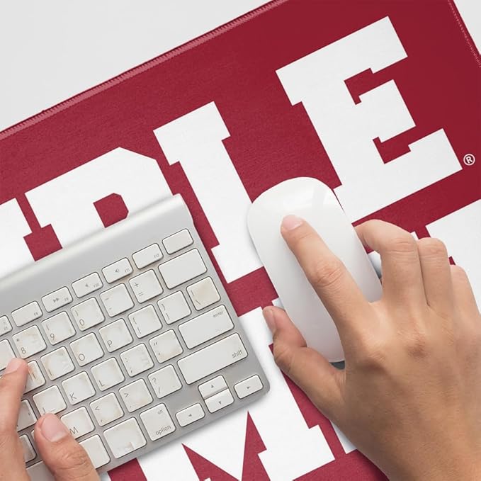 Temple University Alumni Large Gaming Mouse Pad Desk Mat with Stitched Edges Non-Slip Base for Gamer Home and Office 31.5 x 15.7
