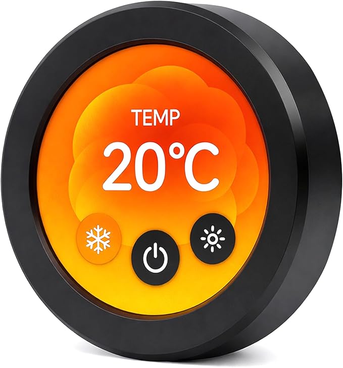 ELECROW ESP32 Rotary Display 480x480-2.1 Inch HMI IPS Round Knob Touch Display Development Board 2.4G WiFi and BLE Capacitive Touch Screen Compatible with Arduino IDE and The LVGL Library Black