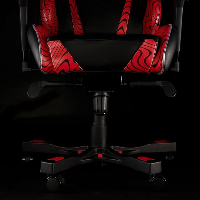 Clutch Chairz Throttle Series Pewdiepie Edition LED Gaming Chair - Premium Ergonomic Design Lumbar and Head Support Pillows - Black/Red