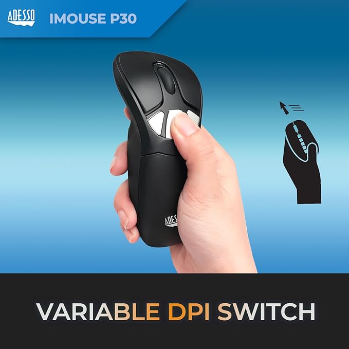 Adesso iMouse P30 Air Mouse GO Plus USB Wireless Cursor Controler for TV Projector Security Camera CCTV Desktop Laptop Presentation Clicker with Charging Stand