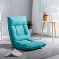 Tatami Floor Chair Sofa Lightweight and Mobile Perfect Back Gaming Chair Support Great Folding Adjustable for Gaming and Studying(Light Blue)