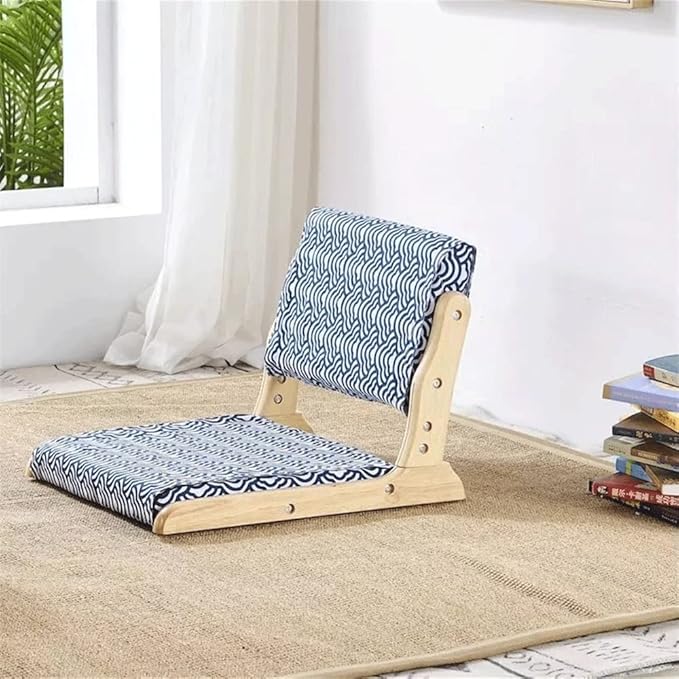 Office Chair Gaming Chair Computer Chair Chair Seat with Cushion Living Room Balcony Window Foldable Tatami Chair with Back Support Floor