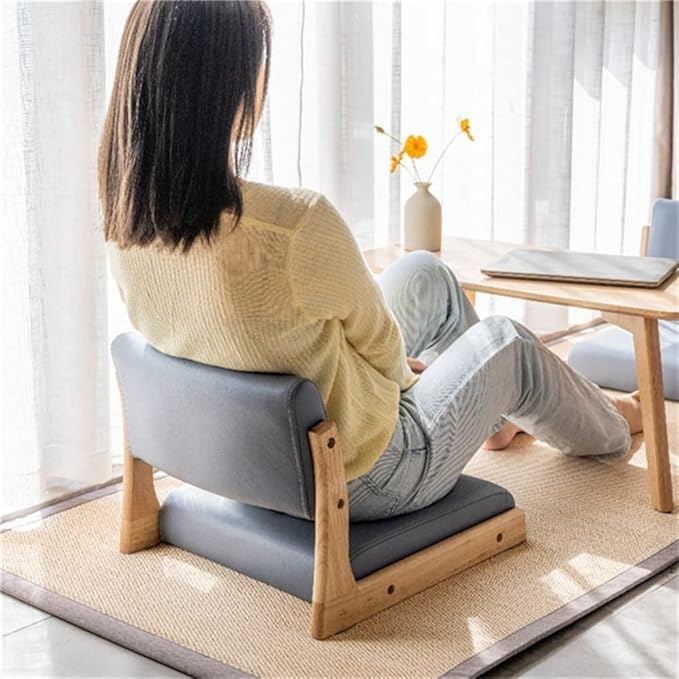 Office Chair Gaming Chair Computer Chair Legless Chair for Bay Window Balcony Platfor Tatami Chair with Back Seat Cushion Floor Seating