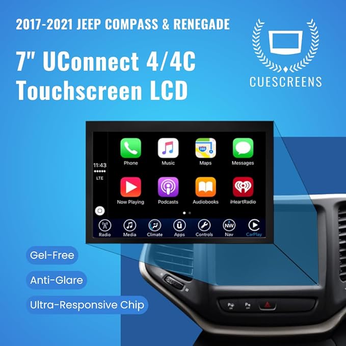 Uconnect 4/4C 7 UAM LCD Upgraded Touch Screen Replacement - Compatible with Jeep Compass Renegade