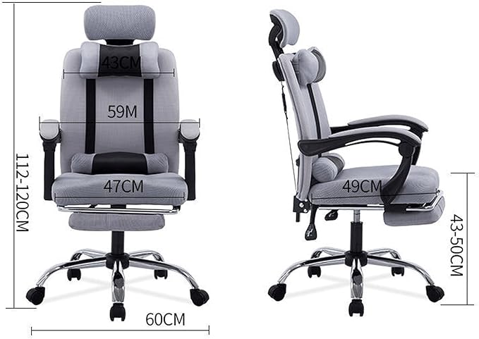 Office Chair Reclining Ergonomic Chair with Footstool Gaming Chair Office Desk Chair High Back Computer Chair Home Video Game Swivel Chair Chair Needed