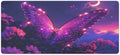 Purple Butterfly Mouse Pad Large Desk Mat Extended Keyboard Mouse Pad with Non-Slip Base and Stitched Edge Mouse Mat Desk Pad 36x16 Mouse Pads for Desk Home Office Gaming