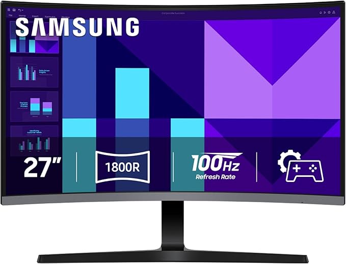 Samsung 27-inch S3 (S39GD) FHD 100Hz Curved Monitor Game Mode Eye Saver Mode Multiple Connectivity with HDMI Port Built-in Speakers LS27D396GANXZA 2025