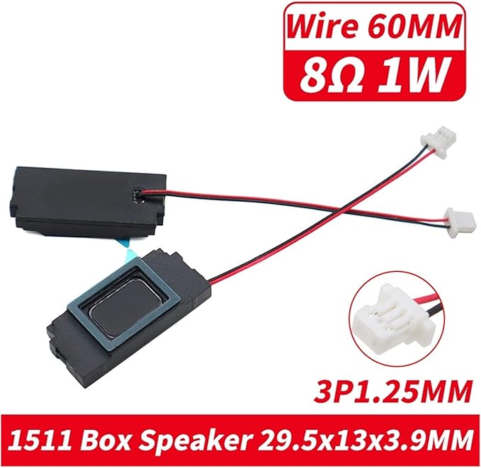 2Pcs 1511 8 Ohm 1W Cavity Loudspeaker 8Ohm 1 Watt 8R Box Compatible Audio Speaker for Notebook Computer (Color : 2PCS 3P)