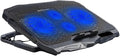 1Pc Laptop Fan Cooling Pad with Big Fans Portable Laptop Cooling Fan with 2 in 1 USB Port Blue LED Light Adjustable Stand Pad(with 4 Fans)