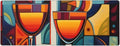 Abstract Wine Glass Large Mouse Pad XL Extended Gaming Pad Waterproof Desk Mat for Desktop Keyboard Non Slip Mousepad for Office Game Home 32.15x11.8