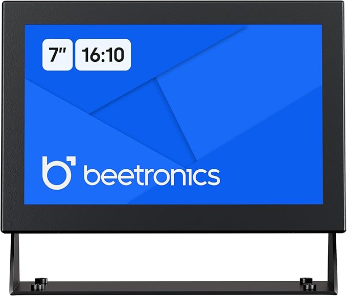 Beetronics 7-Inch Full HD IPS Monitor - Professional Industrial-Grade Display | HDMI VGA BNC RCA Inputs | Durable Metal Housing Matte Screen 24/7 Continuous Operation Wide Viewing Angle - 7HD7M