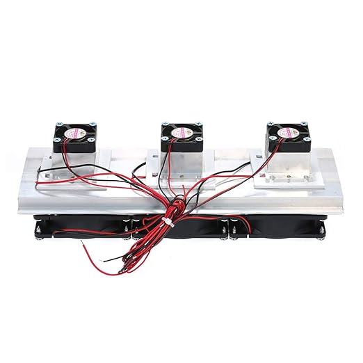 180W Trinuclear Thermoelectric Peltier Refrigeration Air Cooling System Kit Cooler 3X Fan for Small Space Cooling Pet Bed Laptop