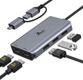 LIONWEI USB 3.0 to Dual HDMI Docking Station for Windows &amp macOS USB C Adapter 2 Monitor Splitter for MacBook Pro/Air/M1/M2/Dell/HP/Lenovo/Surface