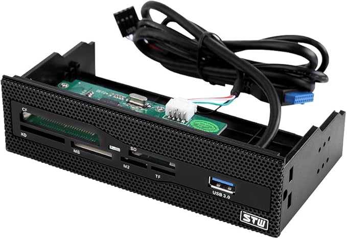 PC Front Panel Multi-Function USB 3.0 Hub Card Reader Supports M.2 MS XD CF TF for Computer - High Speed Internal Card Reader
