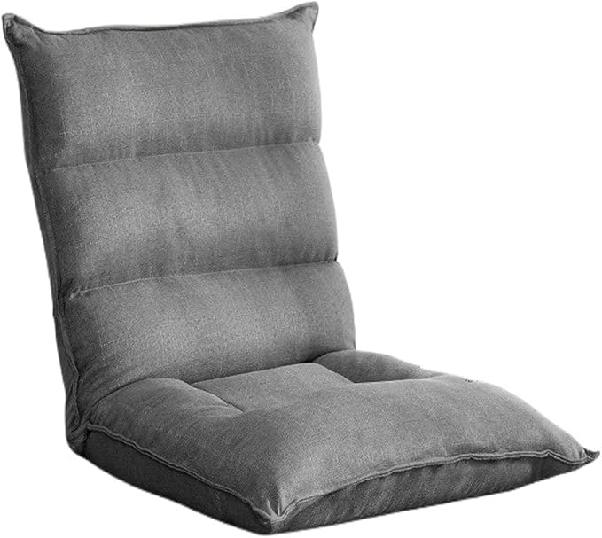 Floor ChairGaming Chairs with Back SupportAdjustable 14-PositionFloor Cushioned Seat Ergonomic ChairLiving Room ReclinerLazy Sofa Lounge for Reading Meditating Watching TV (Grey)