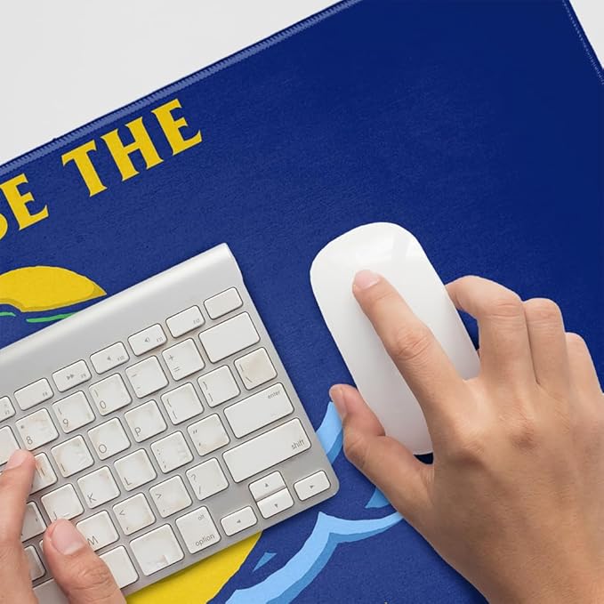 Release The Quackin' Kraken Rubber Duck Funny Humor Large Gaming Mouse Pad Desk Mat with Stitched Edges Non-Slip Base