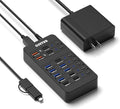 14-in-1 Powered USB Hub USB Data Hub w LED Individual On/Off Switches for MacBook/PC/Steam Deck &amp External HDDs 6 USB 3.03 USB 2.02 USB-A/C Charging1 USB-C 3.01x PD 60W1x Type-B for HDD Doc