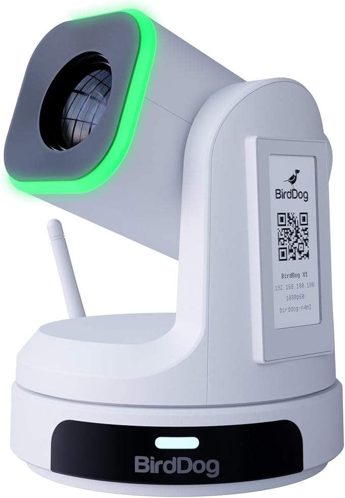 BirdDog X1 Full HD NDI|HX3 20x Zoom PTZ Camera - White