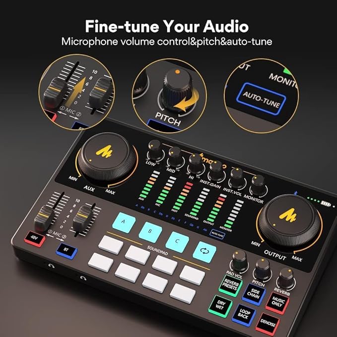 MAONO XLR Podcast Dynamic Microphone Cardioid Studio Mic with Boom Arm for Vocal RecordingStreamingGaming Voice Isolation Technology Metal Mic Works for Audio Interface Mixer