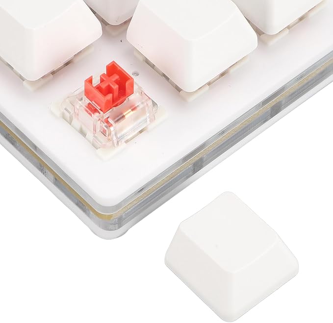 Sorandy 12 Key Mechanical Gaming Keyboard One Handed Programmable Mechanical Keyboard RGB Multifunctional Mechanical Gaming Keypad Mini USB Wired RGB Red Switch (White) Sorandypg56tazskn-11
