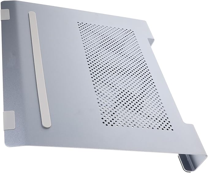 Aluminum Alloy Laptop Cooling Pad Stand for Notebooks to 17.3 Inch with Ventilated Cooling Fans Adjustable Height Gray – Suitable for Gaming and Office Use