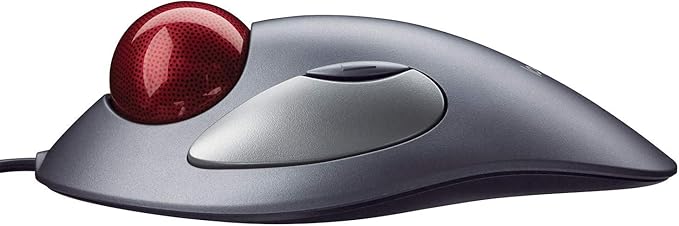 Logitech Trackman Marble Mouse Four-Button Programmable Dark Gray (Renewed)