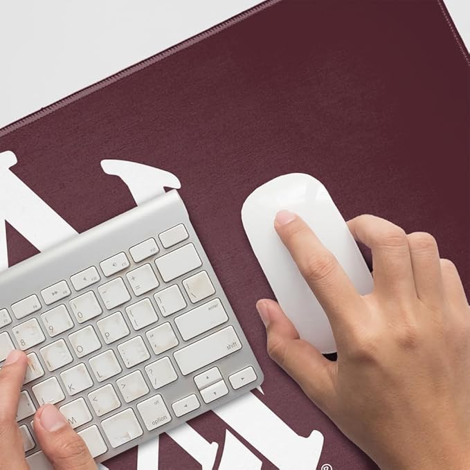 Alabama A&ampM University Primary Logo Large Gaming Mouse Pad Desk Mat with Stitched Edges Non-Slip Base for Gamer Home and Office 31.5 x 15.7