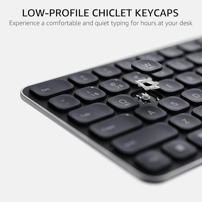 Rapoo Wireless Keyboard and Mouse Combo Blade-Series E9310M 99-Key Ultra-Thin Keyboard and M300G Silent Mouse Support 4 Devices Quiet Compact Battery Powered for Windows/Mac/Linux/Chrome