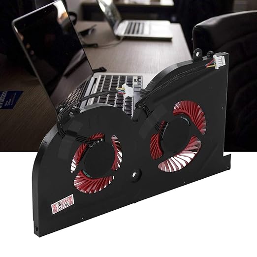 New Efficient Cooling Fan of The GS73VR Compatible Portable Computer for GS63VR GS73VR Series BS5005HSU2L1 4 Pins 73g Black+red Desemble