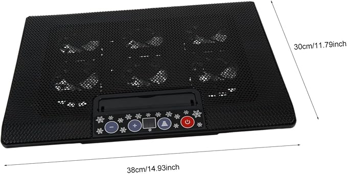 DOITOOL Multi-Angle Adjustable Laptop Cooling Rack Six Quiet Fans Laptop Cooler Stand for Enhanced Performance Portable Desktop Accessory for Gaming and Work