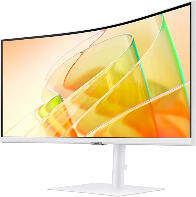 Samsung 34” ViewFinity (S65TC) Series Ultra-WQHD 1000R Curved Computer Monitor HDR10 100Hz AMD FreeSync Thunderbolt 4 Height Adjustable Stand Built-in Speakers Eye Care LS34C650TANXGO 2024
