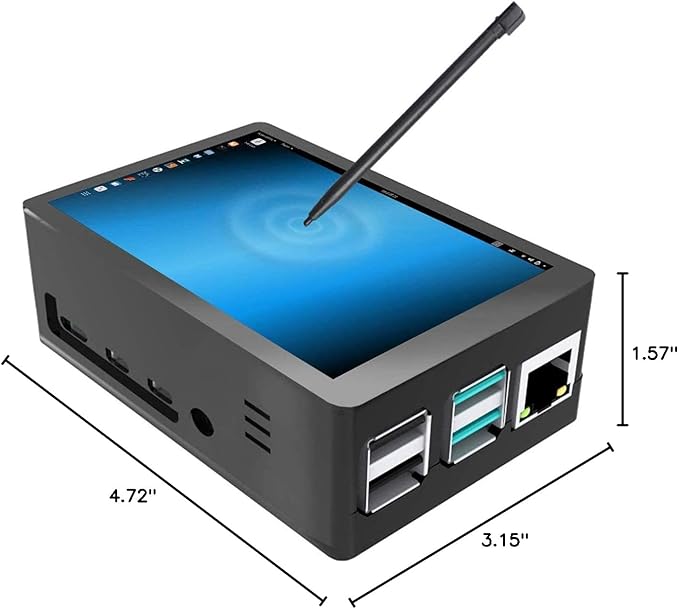 for Raspberry Pi 4 Touch Screen with Case 3.5 inch Touchscreen with Fan 320x480 Monitor TFT LCD Game Display