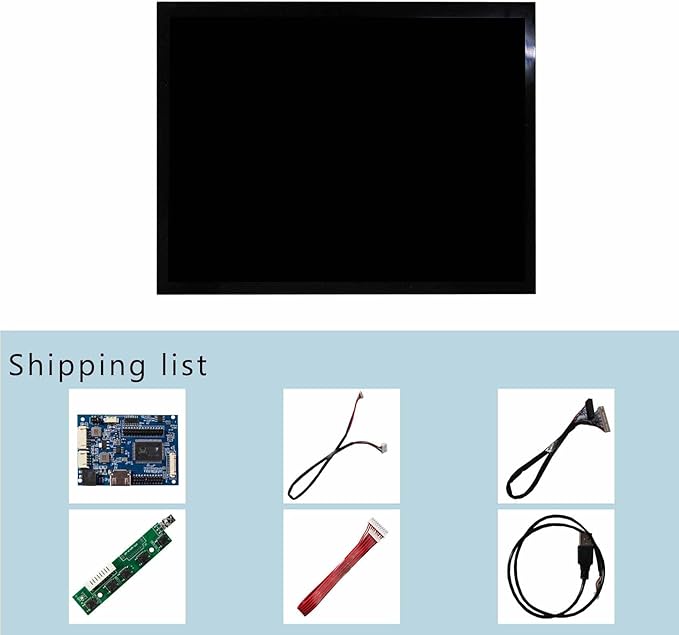 VSDISPLAY 12.1 Inch Touchscreen LCD Monitor 1024x768 Aspect Ratio 4:3 600 Nits with Audio Boardfor Industrial/Gaming Extra Display