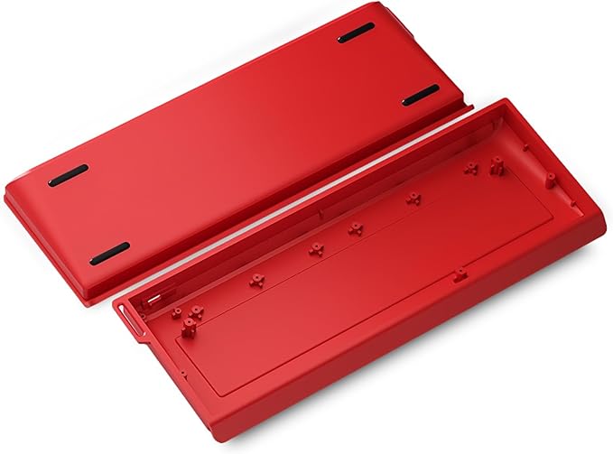 FKZ H60 Aluminum Keyboard Case60% Compact Customized Mechanical Gaming Keyboard Housing Compatible with Wooting60/Win60/GH60/MADLIONS MAD60HE/61Keys Barebones Keyboard DIY (Red)