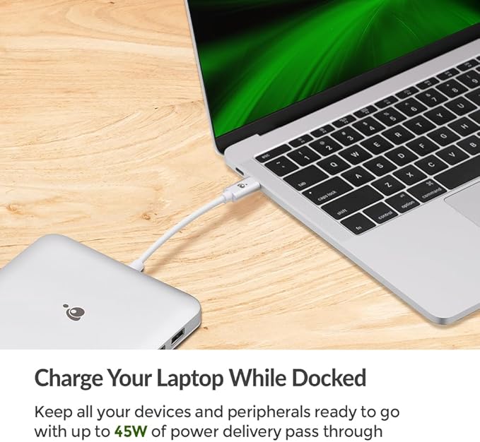 IOGEAR Compact USB-C Docking Station with Power Pass-Thru (GUD3C03)