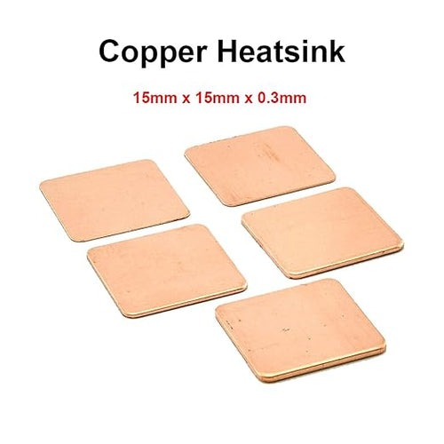 10pcs 15x15x0.3mm DIY Copper Spacer Heat Sink Thermal Pad Cooling Laptop BGA CPU VGA Chip RAM IC Cooler Heat Sink