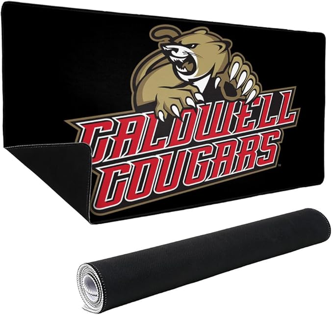 Caldwell University Cougars Primary Logo Large Gaming Mouse Pad Desk Mat with Stitched Edges Non-Slip Base for Gamer Home and Office 31.5 x 15.7