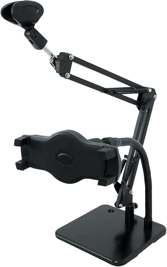Rockville RMC-XLR Bundle: High-End Metal Handheld Wired Dynamic Microphone w (2) Cables iSTAND 85 Dual Desktop Boom Arm Stand for Mic/iPhone/iPad 2-Items