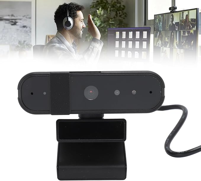 Facial Recognition Webcam1080P HD Webcam with Autofocus 120 Degree Wide Angle &amp Private Cover Plug and Play USB PC Webcam PC Camera for Windows 10 11 Desktop Depisutaaktcy0poed