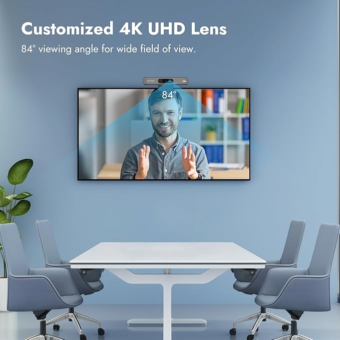 ROCWARE RC18 4K USB Camera with AI Tracking Speaking Tracking and Auto Framing