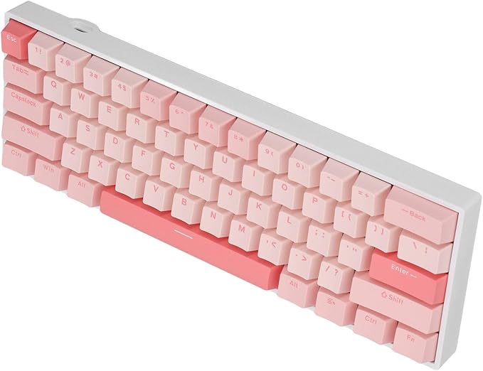 Zunate Wire Less or Wired Bluetooth Gaming Keyboard 61 Keys 60% Mechanical Keyboard 2.4G Wire Less Red Switch Backlit Gaming Keyboard with RGB Lights for PC Laptop 3000mAh Full