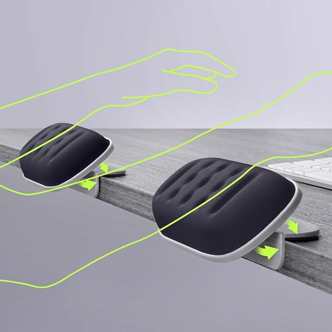 Ergonomic Keyboard Wrist Rest pad Elbow pad Mouse pad Support The Desk Edge Cushion Relieve The Pressure on The Wrist and Elbow Suitable for Office Work Learning Painting and Games (Black)