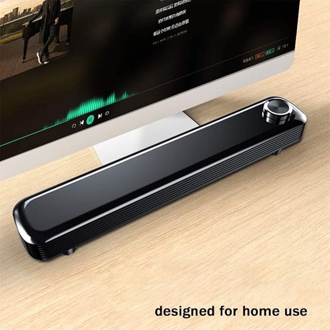 Computer Speakers Computer Sound Bar USB Powered PC Speakers 3.5mm Aux-in Computer Speakers for PC or Laptop (Color : White)